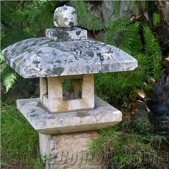 Beige Limestone Lamp