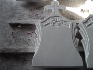 White Marble Tombstone and Monument