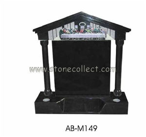 Absolute Black Granite Tombstone AB-M149
