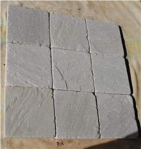 Kandla Grey Tumbled Stone, Candla Grey Tumbled Paver, Kandla Grey Tumbled Sandstone Cube Stone & Pavers, Delhi Grey