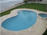 Coral Stone Curve Pool Coping, Coralina Beige Limestone