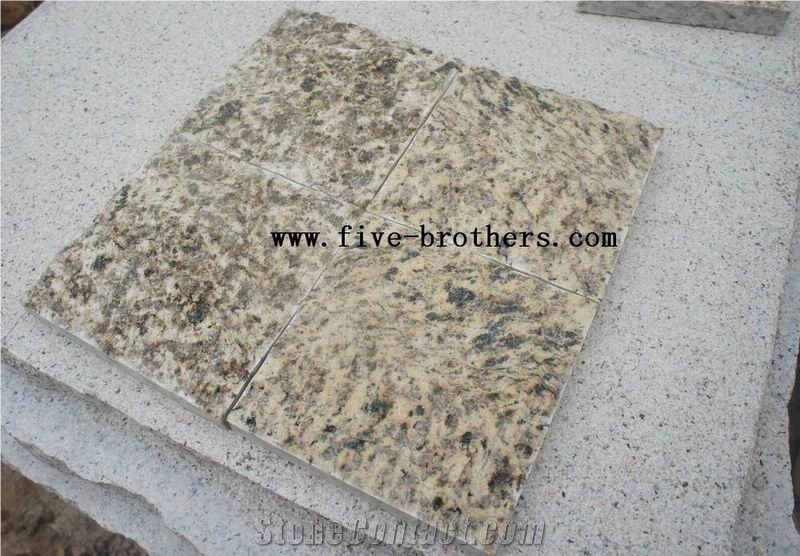 Tiger Skin Yellow Mushroom, Tiger Skin Yellow Granite Mushroom Stone