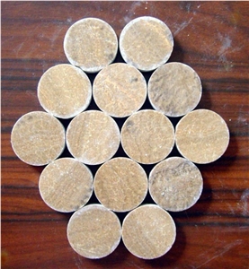 Round Shape Stone Mosaic, Big Flower Green Marble Mosaic