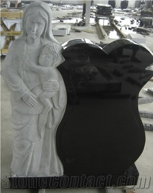 Absolute Black Granite Tombstone