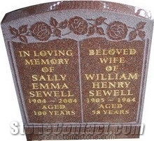 Red Granite Tombstone