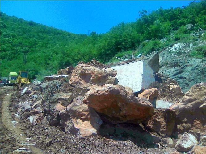 Rosso Caucasus Marble Blocks, Georgia Red Marble
