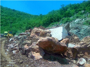 Rosso Caucasus Marble Blocks, Georgia Red Marble