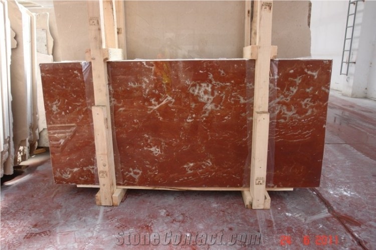 Rosso Caucasus Marble Blocks, Georgia Red Marble