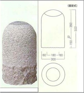 Car Barrier Parking Stone, Granite Parking Stone