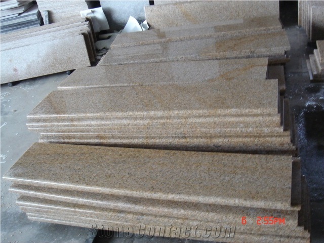 High Quality Step, Rusty Yellow Granite Steps