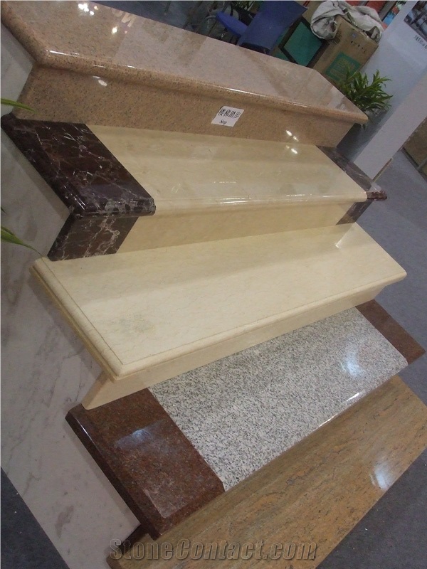 Multicolor Red Granite Step, Granite Stairs and St