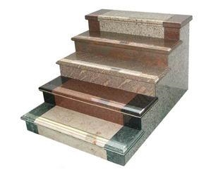 Multicolor Red Granite Step, Granite Stairs and St