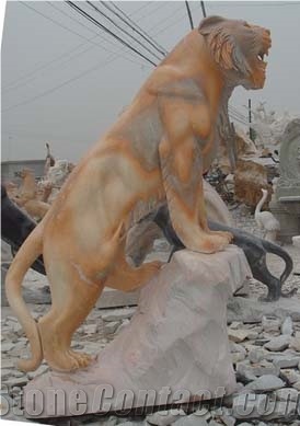 Engraved Marble Tiger MD020