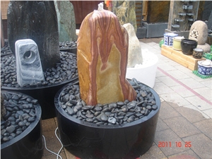 Sunset Stone Fountain,Yellow Sandstone Fountain