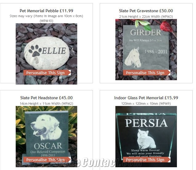 Slate Pet Gravestone