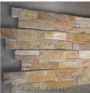 Cement Back Wall Stone, Yellow Slate Wall Stone
