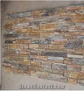 Cement Back Wall Stone, Yellow Slate Wall Stone