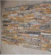 Cement Back Wall Stone, Yellow Slate Wall Stone