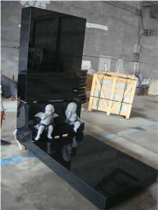 European Style Granite Tombstone, Black Granite Tombstone European Style Granite Tombstone, Black Granite Tombstone