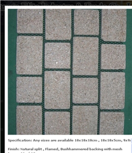 Net-paste Paving Stone, Beige Granite Paving Stone