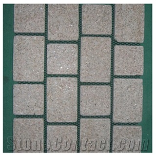 Net-paste Paving Stone, Beige Granite Paving Stone
