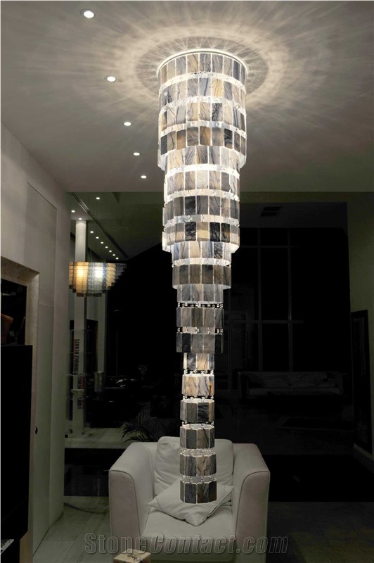 Azul Macauba Quartzite Lamp Falls, Blue Quartzite Home Decor