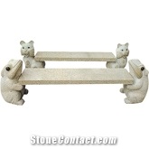 White Granite Garden Bench, Grey Granite Garden Bench