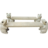 White Granite Garden Bench, Grey Granite Garden Bench