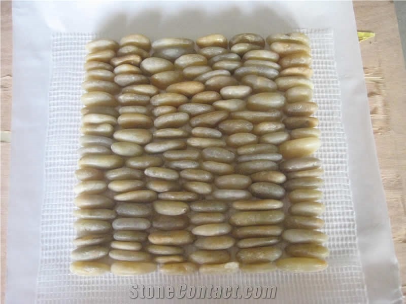 Yellow Onyx Pebble Mosaic