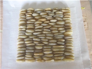Yellow Onyx Pebble Mosaic Yellow Onyx Pebble Mosaic