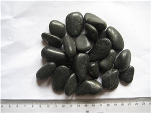 Polished Pebble Stone, Black Granite Polished Pebble