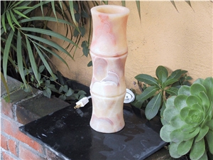 Onyx Pina Bamboo Lamp, Pina Yellow Onyx Home Decor Onyx Pina Bamboo Lamp, Pina Yellow Onyx Home Decor