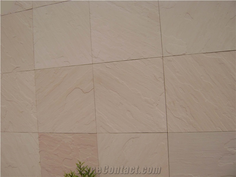 Dholpur Beige Sandstone Pavin Tiles, Indian Beige Sandstone Patio Pavers