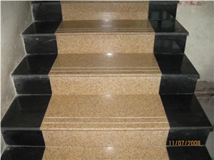 G682 Granite Steps & Stairs, China Yellow Granite Staircase