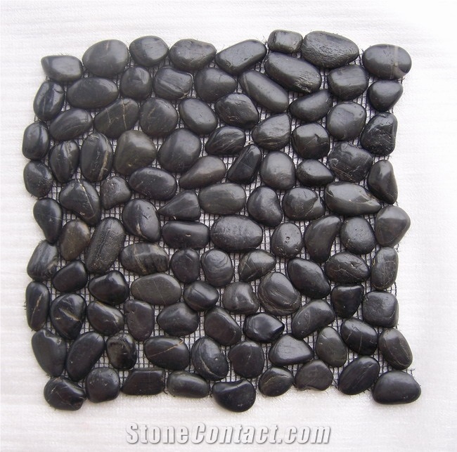 Black Marble Pebble Stone