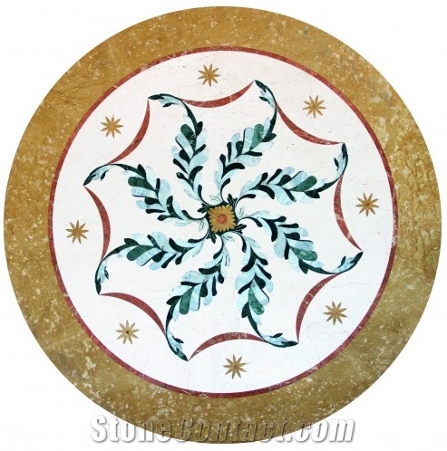 Crema Marfil Select Beige Marble Inlay Tabletop