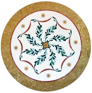 Crema Marfil Select Beige Marble Inlay Tabletop