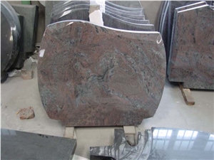 Multicolor Granite Monuments, Tombstone, Multicolor Red Granite Tombstone