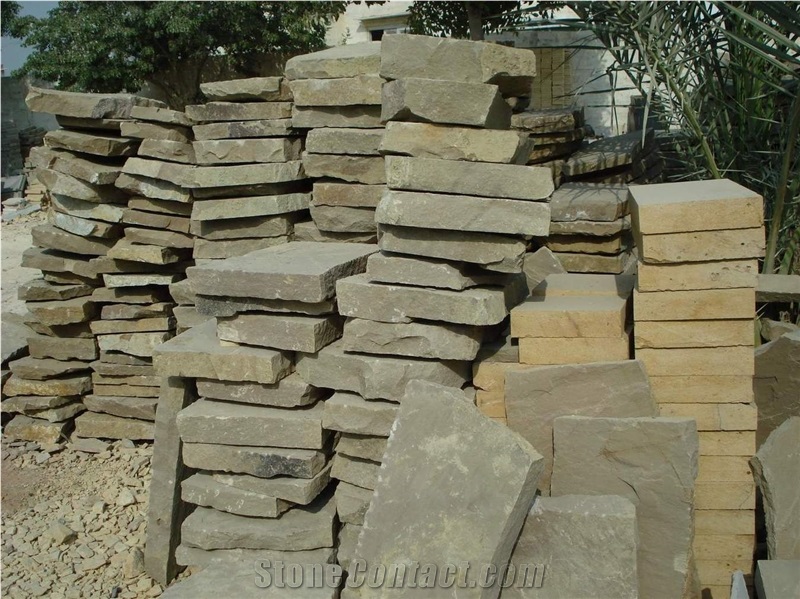Cobble, Cube, Paving Stone, Stone Brown Sandstone