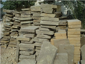 Cobble, Cube, Paving Stone, Stone Brown Sandstone