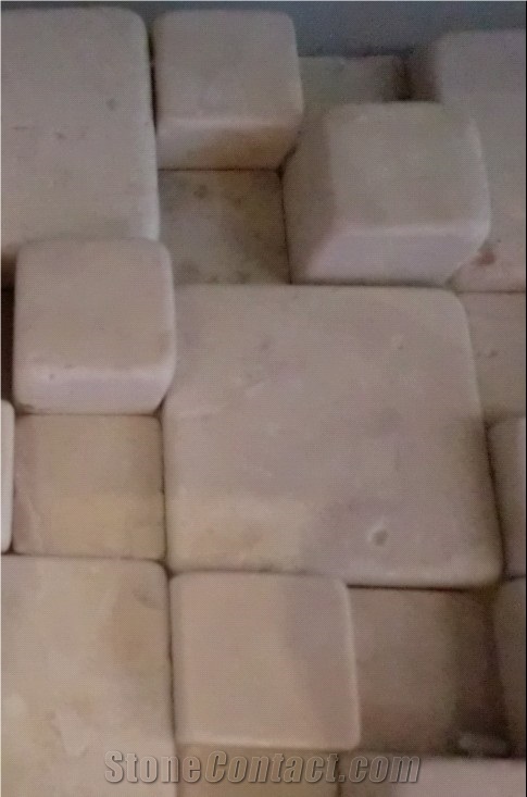 Natural Marble Mosaics, Mosaic Tile, Egyptian Beige Marble Mosaics