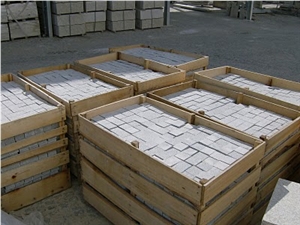 Portuguese Granite Selection - Landscaping Stones, Grey Granite Cobble, Pavers