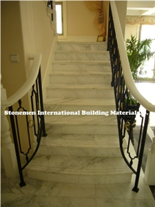 White Marble Volakas Steps