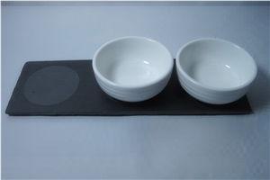 China Black Slate Trays