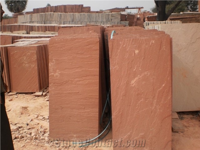 Agra Red Sandstone Paving Tiles, Indian Red Sandstone Tiles