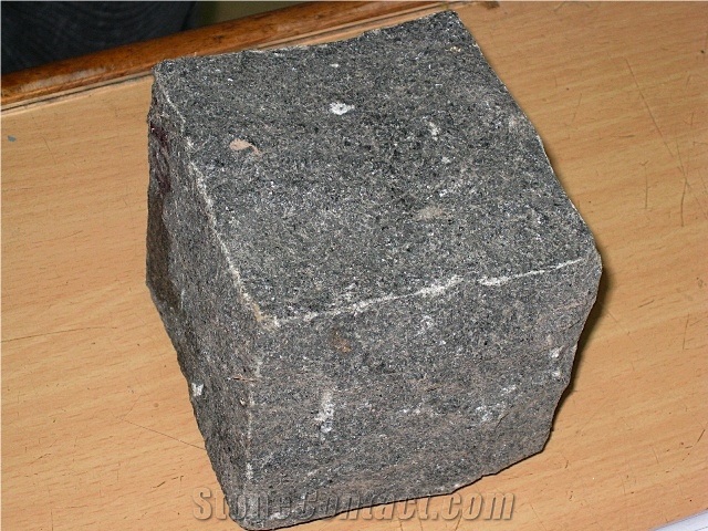 Black Granite Cobble Stone, Black Granite Cube Stones