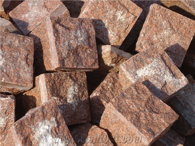 Manga Red Granite Cobble Stone