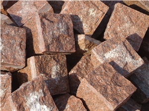 Manga Red Granite Cobble Stone