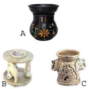 Soapstone Oil Warmer, Aromatherapy Diffusers, Arom