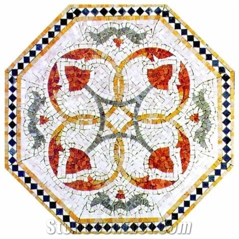 White Marble Mosaic Medallion